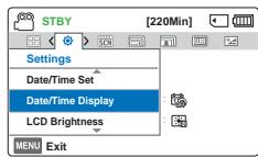 SAMSUNG HMX F900 - Date/Time Set (Régl date/heure) - 3