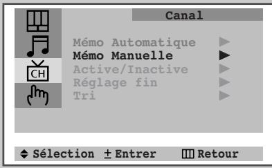 SAMSUNG CS-20H4MJ - Mémorisez les chaînes manuellement - 3