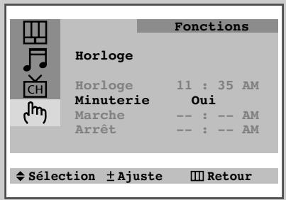 SAMSUNG CS-20H4MJ - Réglez et affichez l'heure (selon le modulo) - 7