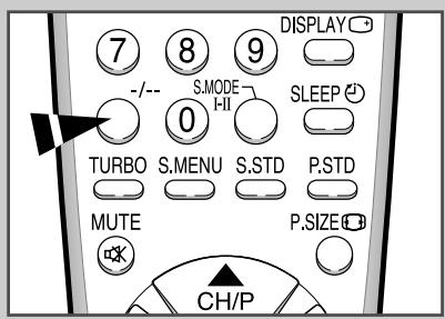 SAMSUNG CS-20H4MJ - Sélectionner une chaîne dont le numéro est supérieur à neuf - 1