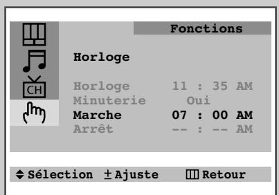 SAMSUNG CS-20H4MJ - Réglez et affichez l'heure (selon le modulo) - 8