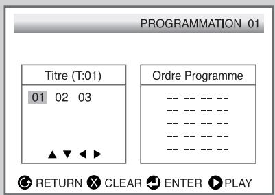 SAMSUNG DW-21G5 - Programmation de la lecture dans un ordre choisi - 4