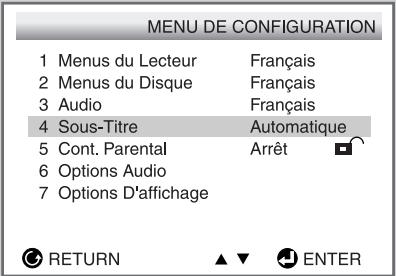 SAMSUNG DW-21G5 - Configuration des options de langue - 3