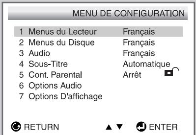 SAMSUNG DW-21G5 - Configuration des options de langue - 1