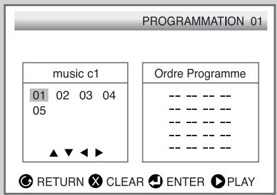 SAMSUNG DW-21G5 - Programmation de la lecture dans un ordre choisi - 6
