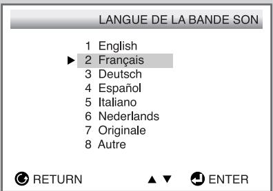 SAMSUNG DW-21G5 - Configuration des options de langue - 2