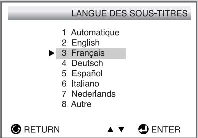 SAMSUNG DW-21G5 - Configuration des options de langue - 4