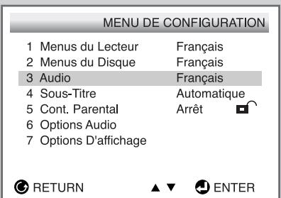 SAMSUNG DW-21G5 - Configuration des options de langue - 1