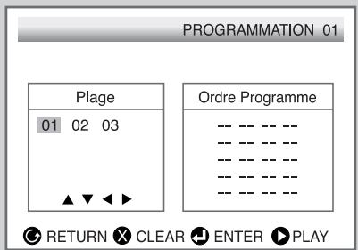 SAMSUNG DW-21G5 - Programmation de la lecture dans un ordre choisi - 5