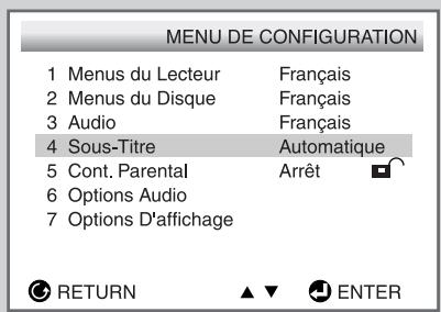 SAMSUNG DW-21G5 - Sélection de la langue des sous-titres - 3