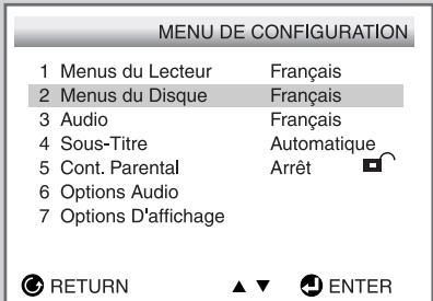 SAMSUNG DW-21G5 - Configuration des options de langue - 3