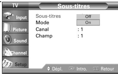 SAMSUNG HL-R4664W - Affichage des sous-titres - 3