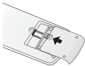 SAMSUNG HL-R4664W - Insertion des piles dans la télécommande - 3