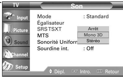 SAMSUNG HL-R4664W - Configuration de la fonction SRS TSXT - 4