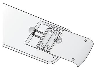 SAMSUNG HL-R4664W - Insertion des piles dans la télécommande - 2