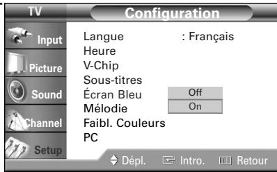 SAMSUNG HL-R4664W - Réglage du mode écran bleu - 4