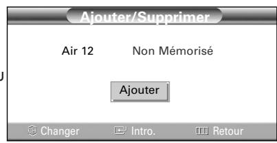 SAMSUNG HL-R4664W - Ajout et suppression de chaînes - 2