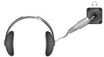 SAMSUNG LE32A455C1D - Branchement du casque (vendu séparément) - 1