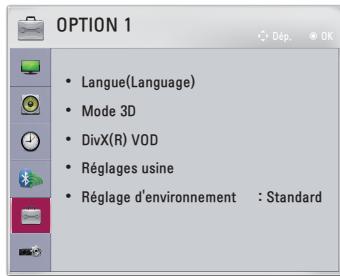 LG PH450UG - Paramètres OPTION 1 - 1