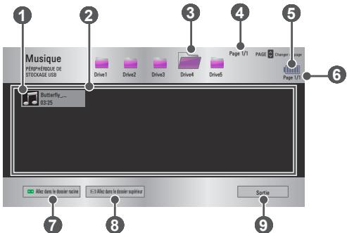 LG PH450UG - Navigation dans la liste musique - 1