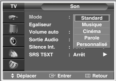 SAMSUNG SP-43W6HE - Changement de la norme Son - 2
