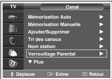SAMSUNG SP-43W6HE - Verrouillage des canaux - 1