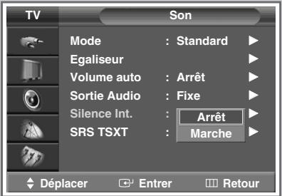 SAMSUNG SP-43W6HE - Réglage du son externe - 2