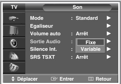 SAMSUNG SP-43W6HE - Réglage du son externe - 1
