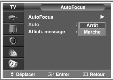 SAMSUNG SP-43W6HE - Désactivation de l'exécution automatique de la autofocus - 3