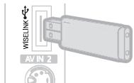 SAMSUNG LE46A786R2F - Connexion de la clé USB sur le téléviseur. - 1