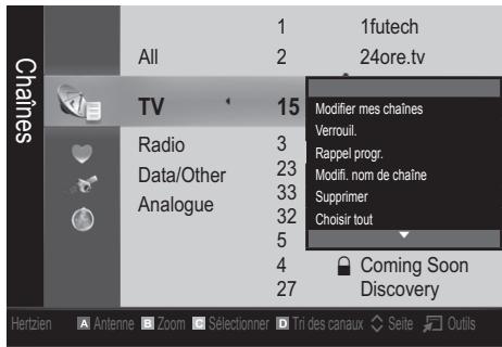 SAMSUNG LE37C579J1S - Mes chaînes - 1