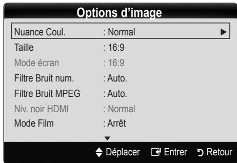 SAMSUNG LE37C579J1S - Options d'image - 2