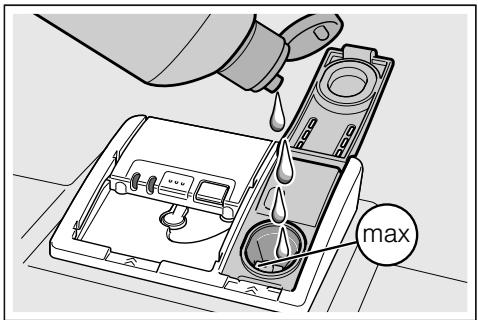 BOSCH SMV46KX05E - Voici comment rajouter du liquide de rinçage : - 2
