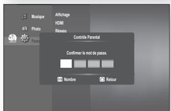 SAMSUNG BD-P1620 - Configuration du contrôle parental - 6