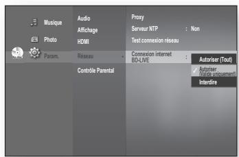 SAMSUNG BD-P1620 - Connexion internet bd-live - 1