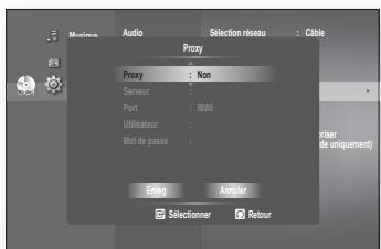 SAMSUNG BD-P1620 - Réglage du proxy - 1