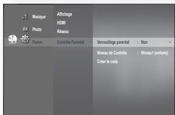 SAMSUNG BD-P1620 - Configuration du contrôle parental - 7