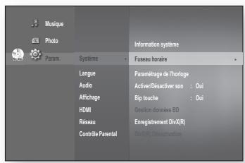 SAMSUNG BD-P1620 - Sélectionnez votre fuseau horaire - 1