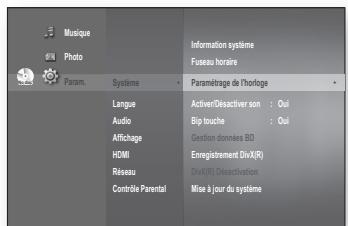 SAMSUNG BD-P1620 - Réglez l'heure - 1