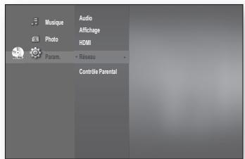 SAMSUNG BD-P1620 - Configuration des options réseau - 1