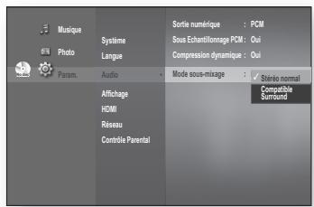 SAMSUNG BD-P1620 - Mode de sous-mixage - 1
