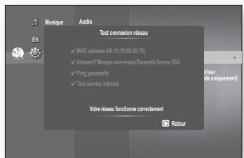 SAMSUNG BD-P1620 - Test de connexion réseau - 1