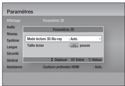 SAMSUNG BD-D7000B - - Menu Paramètres - 1