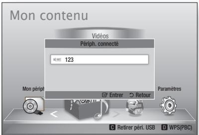 SAMSUNG BD-D7000B - Lecture de contenu à partir d'un périphérique de stockage USB - 2