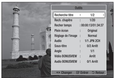 Outils Recherche titre ← 1/2 Rech. chapitre : 1/20 Recher temps : 00:00:13/01:34:37 Plein écran : Original Réglage de l'image : Normal Audio : 1/1 JPN 2CH Sous-titre : 0/2 Arrêt Angle : 1/1 Vidéo BONUSVIEW : Arrêt Audio BONUSVIEW : 0/1 Arrêt Changer Entrer Retour