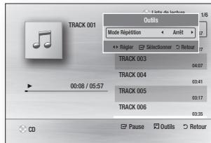 SAMSUNG BDF5100 - Répétition d'un CD audio (cd-da)/mp3 - 1