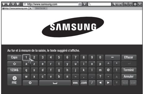 SAMSUNG 7500 & F7500 - Utilisation de la fenêtre contextuelle du clavier - 1