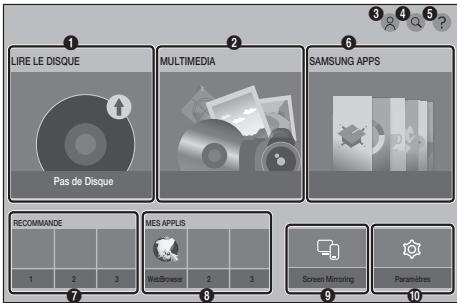 SAMSUNG UBD-K8500/ZF - Écran d'accueil - 1