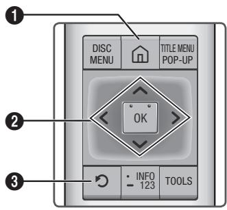 SAMSUNG UBD-K8500/ZF - Boutons de la télécommande utilisés pour le menu des paramètres - 1