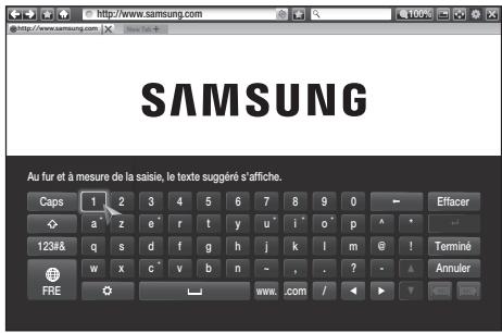 SAMSUNG UBD-K8500/ZF - Utilisation de la fenêtre contextuelle du clavier - 1
